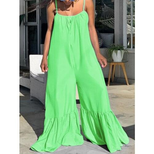 Plus size Summer Women Ladies Playsuit Party Jumpsuit camisole Bandge Romper High Waist Long Trousers Pants Clubwear XL-5XL