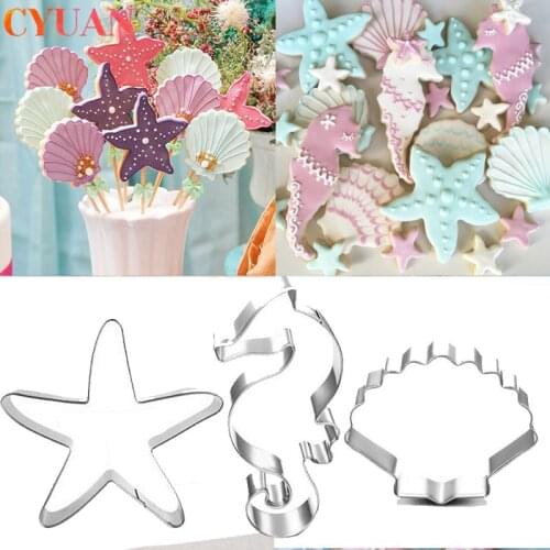 Animal Unicorn Cake Cookie Cutter Mold Biscuit Decorating Moulds Kitchen Baking Tools Kids Birthday Decor Mermaid Party Supplies