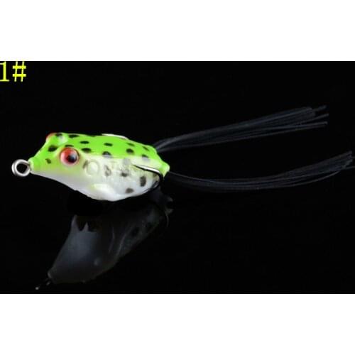 1Pcs Frog Lure Fishing Lures Treble Hooks 4.2cm/5.8g Topwater Ray Frog Artificial Minnow Crank Strong Artificial Soft Bait