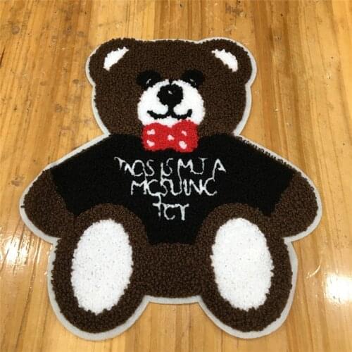 19x22cm Embroidered Big Bear Sticker Sew On Clothes Patches DIY Jeans Coats Bags Luggage Appliques Handmade Cartoon Shirt Badges