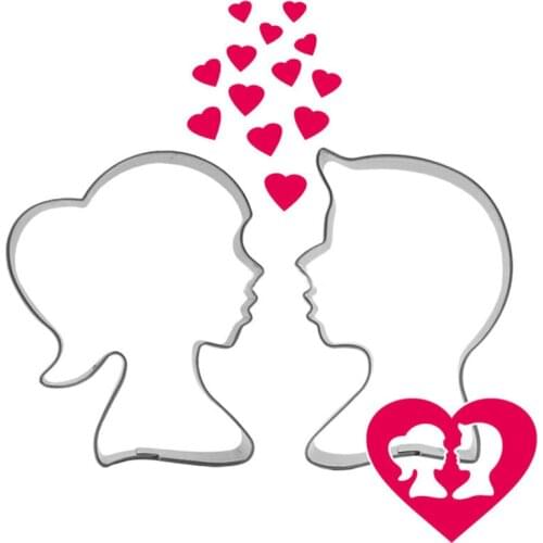 3D Cookie Cutter Lovers Shape cake decorating tools Baking Molds for Wedding Cake Decor Pastry Fondant Cake Biscuit Sugarcraft