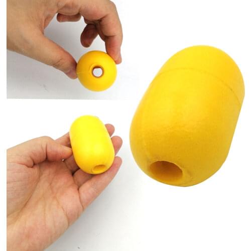 5pcs 10pcs 1cm Inner Dia Yellow Fishing Pool Line Plastic Float Line Rope Buoy 2.4*1.5inch