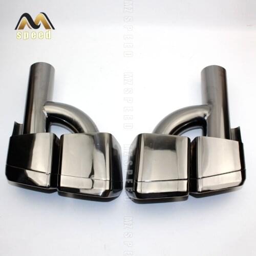 Accessories car The exhaust pipe tailpipe stainless steel double h-shaped square muffler is suitable for Benz 212 W207 W204