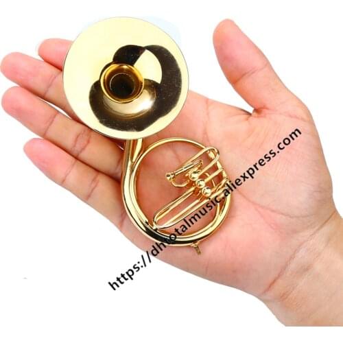 Dh Miniature Sousaphone Model Mini Musical Instrument Music lovers fans Ornaments Birthday Christmas Gift Home decoration