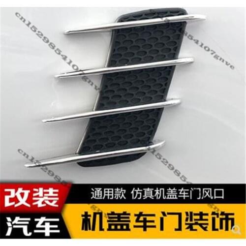 Chromium Styling Accessories for Renault duster Arkana Zoe Clio megane fluence Air outlet for shark gills Car styling