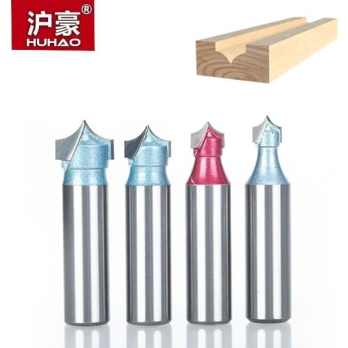 HUHAO 1pc 1/4" 1/2" Shank Wood Cutter Double Edging Router Bits For Wood Industrial Grade Woodworking Engraving Carving Bit
