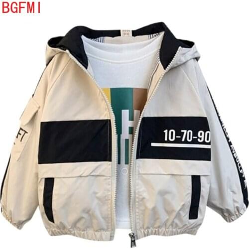 1-7 Yrs Baby Boys Zipper Jacket Spring Autumn 2021 New Kid Jacket Boy Children Handsome Casual Windbreaker Letter Printing Coat