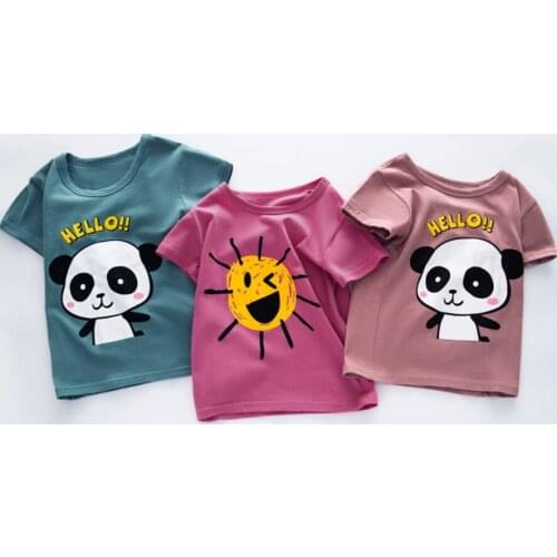 For 2 4 6 8 10 Years 2020 Summer childrens clothing boys Girls short sleeve T-shirt kids sweatshirt childs cotton clothes boys