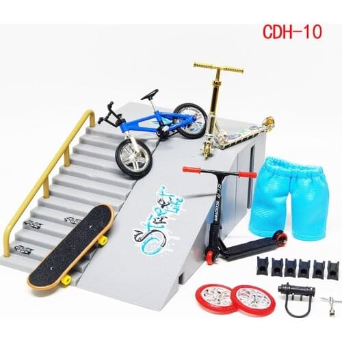 Mini Play Bike Training Durable Gift Scooter Reduce Stress Sport Ramp Accessories For Kids Skateboard Skate Park Kit Finger Toys
