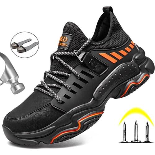 Lightweight Safety Boots Men Safety Shoes Steel Toe Work Shoes Puncture-Proof Mens Boots Indestructible Safety Boots Men Shoes