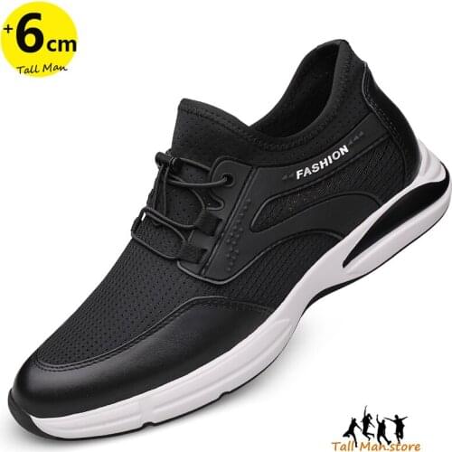 Men Sneakers Elevator Shoes Height Increasing Elevator Shoes Sports Shoes Insole 6cm Tall Man