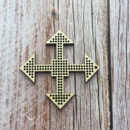 20pcs Cross stitch accessory Modern DIY Cross-Stitch Charm blank necklace Embroidery on Wood
