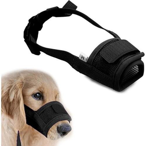 Anti Barking Dog Muzzle for Small Large Dogs Adjustable Pet Mouth Muzzles for Dogs Nylon Straps Dog Accessories