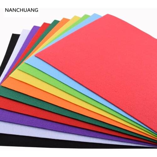 Nanchuang Non Woven Fabric 1.5mm Thickness Polyester Felt Of Home Decoration Pattern Bundle For Sewing Doll Crafts 10pcs 20x30cm