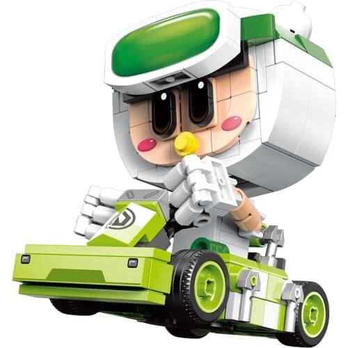 NEW XINGBAO 61006 Kart Racing Series 362pcs Green Speed Drift Car Building Blocks With Dolls UNI MOC Bricks Mini Car Model Kits