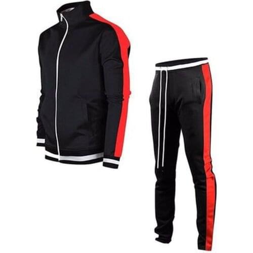 New Mens Tracksuits 2021 Men Sets Sweatshirt+Sweatpants Tracksuit Zipper Stand Collar Sports Suit Jogging Fitness Men Clothing