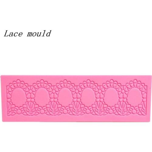 Wholesale Silicone mold Round flower mirror lace mold sugar mat decorating cake Fondant cake mold Sugar lace mold