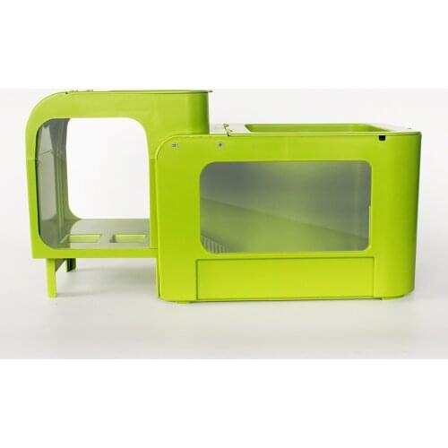 Horned frog Turtle Double room villa Tub Transparent Patio Pond Aquarium Basking Platform Decor Reptile Amphibians Habitat cage