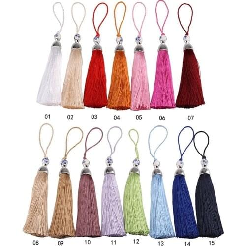 10pcs/Pack 24cm Silk Tassel Fringe brush Hanging rope DIY tassels fringe Trim pendant for Sewing curtains jewelry DIY Home Decor