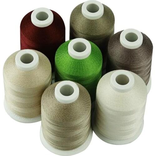 Simthread 50wt Mercerized Cotton embroidery thread for free standing lace machine embroidery longarm quilting topstitching