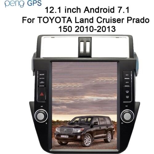 Tesla style 2 din Android 7.1 Car Radio Stereo GPS Navigation For TOYOTA Land Cruiser Prado 150 2010-2013 no DVD Player Headunit