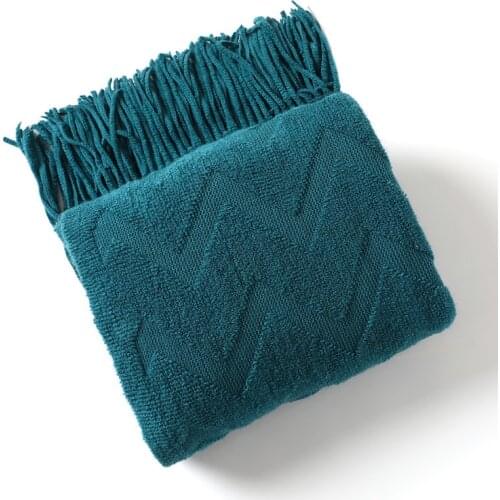 Knitted Blanket Nordic Decorative Blanket for Sofa Bed Plaid Bed Cover Chunky Knit Office Nap Throw Blankets Grey Khaki Beige