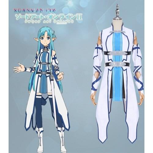Sword Art Online Yuuki Asuna Dress Alfheim Uniform SAO Halloween Cosplay Costume For Women