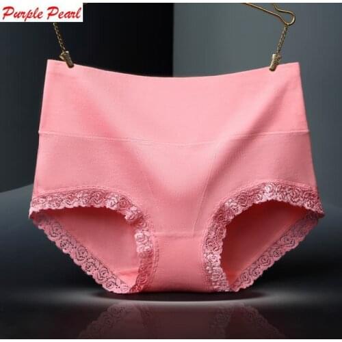 KJA037 XL-5XL Women Cotton Underwear Panty High Waist Breathable Trigonometric Lingeries Female Sexy Panties Body Shaping Briefs