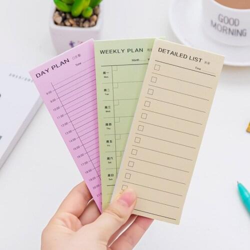 1pc Day Plan Week Plan Month Plan Detailed List Notebook Notepad Copybook Daily Memo Pad Planner Journal Office School Supplies
