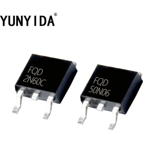 10PCS New and Original Transistors TO-252 FQD2N60C FQD50N06
