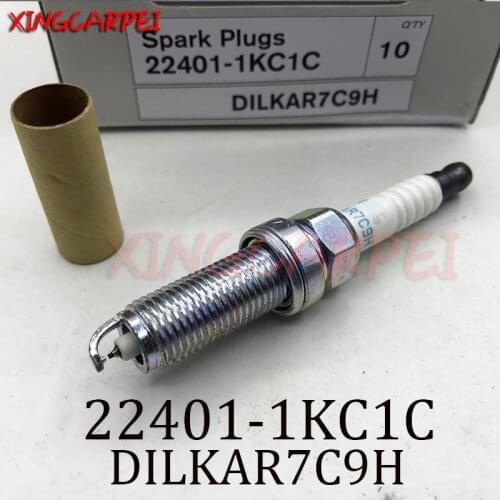 10pcs DILKAR7C9H 22401-1KC1C Laser Iridium Spark Plug fit for Nissan JUKE TIIDA MURANO for Renault CLIO 22401-1KC7C 91215