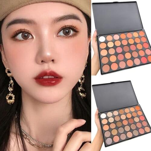 35Color Eyeshadow Pearly Matte Earth Color Makeup Eyeshadow Palette Small and Portable Gift for Women Girl SK88
