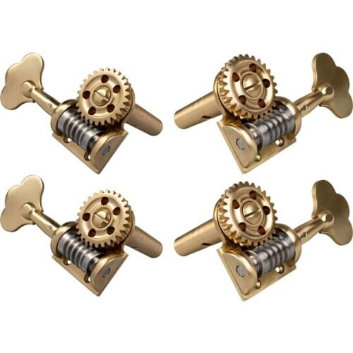 4pcs 4 String Machine Heads Tuning Peg Headstock Accessories Acoustic Pegs Replacement for Bass Guitar-Bass Tuners