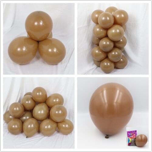 50 Pcs 10Inch Retro Color Green Coffee Pink Balloons Wedding Birthday Party Thickening Decorations Kids Arch Party Supplies