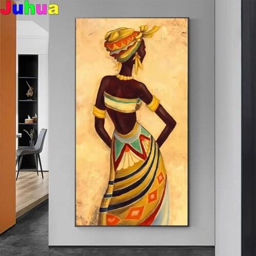 Abstract Beautiful African Woman 5D DIY Diamond Embroidery diamond painting Full Square/Round mosaic Cross Stitch home decor