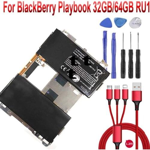 Battery for BlackBerry Playbook 32GB/64GB RU1 1ICP4/58/116-2 SQU-1001 916TA014F 5400mAh +USB cable+toolkit