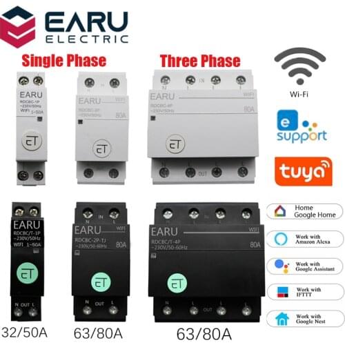 WIFI Circuit Breaker Smart Time Timer Relay Switch Voice Remote Control by Tuya eWeLink APP Smart House Amazon Alexa Google Home