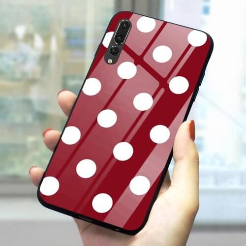 Design Polka Dot Phone Cover for Huawei P20 Lite 2018 Case Honor 9 10 Lite 7A P10 P20 P30 PRO P Smart Mate 20 Lite Glass