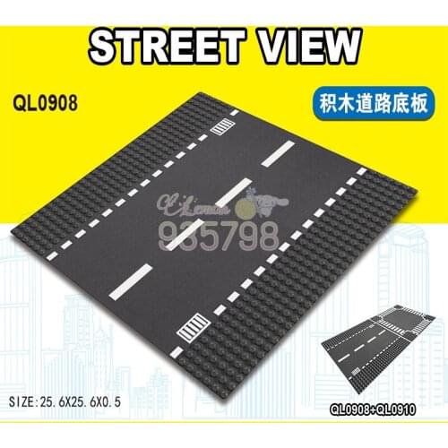 City Street View Base Plates MOC QL0908 QL0909 QL0910 T145 T146 Building Blocks Bricks Toys City Plates Toys For Children Gifts
