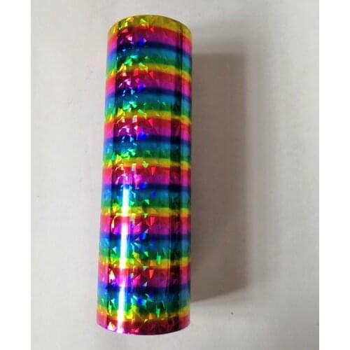 Holographic foil hot stamping foil multi color colorful broken glasses pattern hot press on paper or plastic heat stamping film