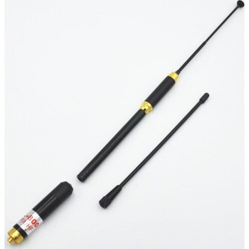 Good Quality AL-800 Antenna SMA-F/SMA-M/BNC Dual Band 144/430MHz High Gain AL 800 Telescopic for Kenwood/Baofeng/Walkie Talkie