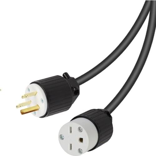 JORINDO 250V 15A,NEMA 6-15P 3 PIN to 6-15R 3 hole American standard AC power extension cable ,1FT-6FT