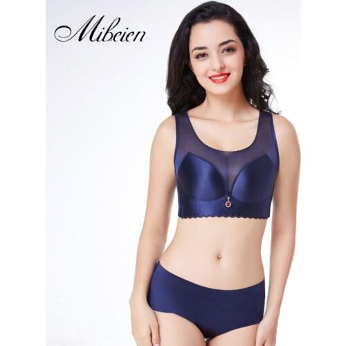 Ultra-thin plus size tube top bra set Large cup anti-sagging bra 120D lingerie femme lace underwear push up big size bra set