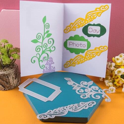 Metal cutting dies vine label stripe frame cut die mold decoration Scrapbook paper craft knife mould blade punch stencils dies