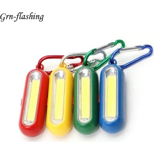 Mini COB LED Keychain Flashlight portable flash light Torch Lamp Outdoor Indoor Home Night lights for Camping Hiking Fishing