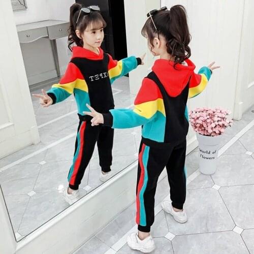 Fashion Girls Clothes Set Teen Girls Tracksuit Spring 2019 Autumn Long Sleeve 2pcs Children Suits Little Girl Sets 8 10 12 years