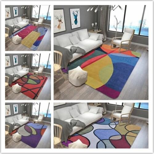 New Geometric color Tapete kitchen bathroom Antiskid Carpet for Living Room large type Rug Bedroom Decor Soft Floor Mats Carpet