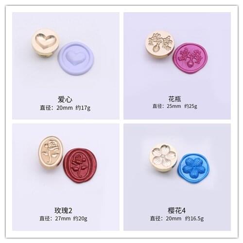 New Seal Handbook Lacquer Seal Chapter Head Envelope Sealing Wax Stamp Greeting Card Invitation Gift Handbook Seal