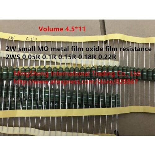 Original new 100% 2W small MO metal film oxide film resistance 2WS 0.05R 0.1R 0.15R 0.18R 0.22R (Inductor)