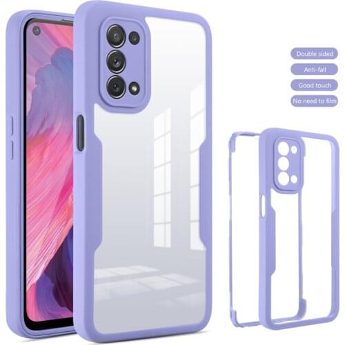 360 Front+Back Protector Phone Case For Oppo A94 A93 A92 A74 A54 A72 A52 A53 Realme 8 Pro Reno 4Z Soft Silicone Shockproof Cover